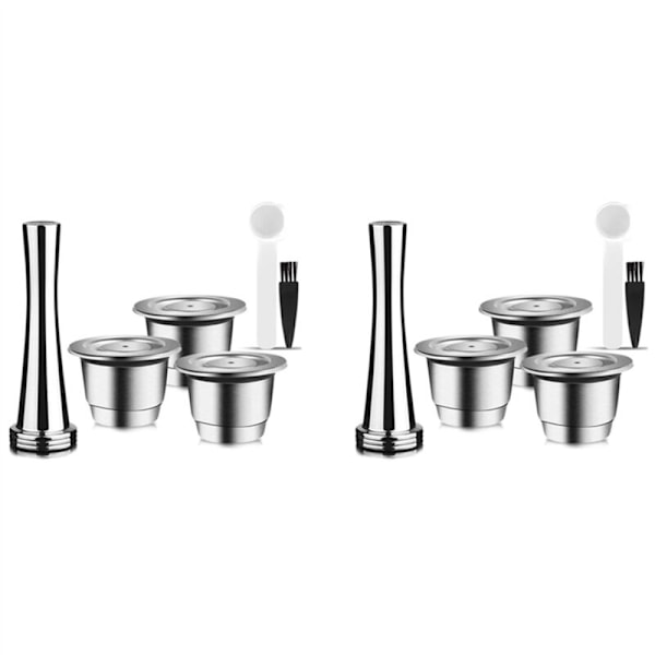 Återanvändbara Kapslar, 6 Fyllbara Swabs + 2 Tamper + 2 Skedar + 2 Borstar