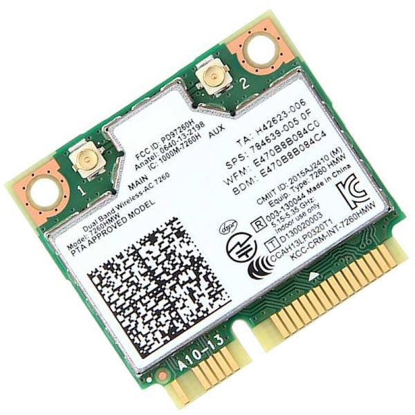 Trådløst netværkskort 7260AC 7260HMW 1200M 5G Dual Band Gigabit netværkskort Bluetooth4.0 MINI PCIE Wifi-adapter