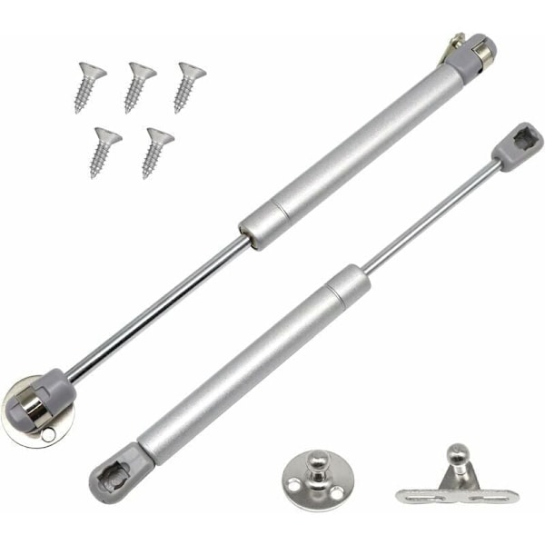 Set med 2 Gasfjädrar, 60N/6 kg Möbelfjäder Gasstötdämpare, Mjukstängande gångjärn, Hydraulisk Fjäder Skåpfjäder för Köksluckor (2, 60N),