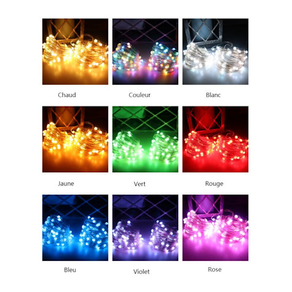 Smarta WIFI, wifi+Bluetooth jul- och halloweendekorationer med ljusslinga - 5M-50LED