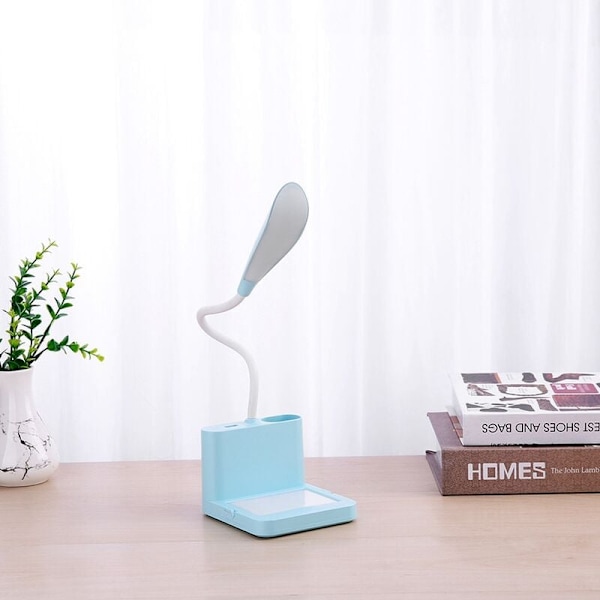 Usb Genopladelig Led Skrivebordslampe Tryk Bordlampe Til Læsning Læsning Studie Kontorarbejde Børns Nattelys