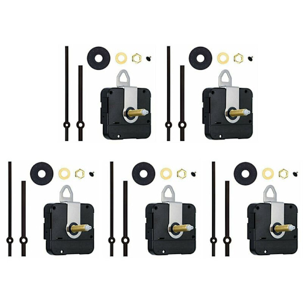 5x Kvartsurverk för Klocka med Lång Axel 31mm DIY Reparationskit Ersättning