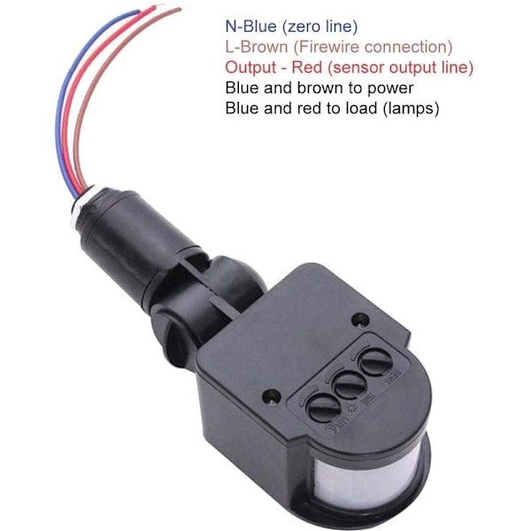AC 85V-220V Infrarød PIR Bevægelsessensor Switch til Opladningslys