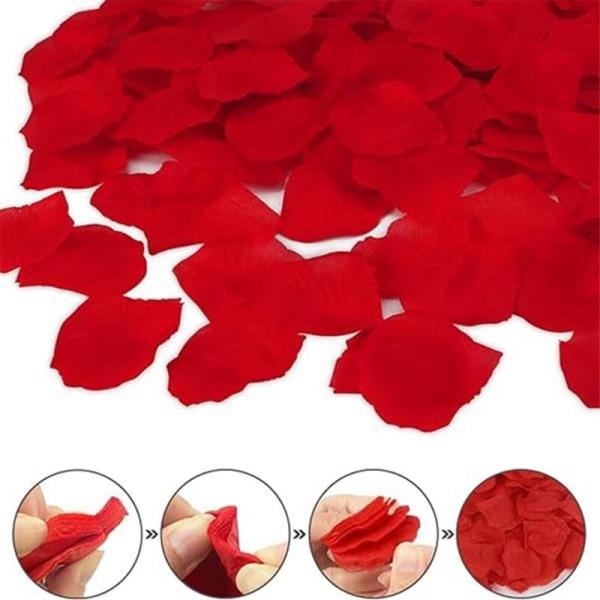 3000 Rosenblad, Konstgjorda Blommor, Rosenblad för Säng och Alla Hjärtans Dag Dekorationer, Gifta Mig Dekorationer, Konstgjorda Rosenblad