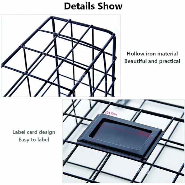 1 stk Magasinholder/Metall Magasinholder for Kontor og Inngang (Svart)