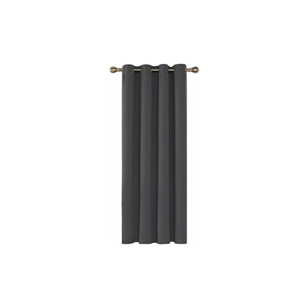 Mørklægningsgardiner Termisk Isoleret Anti-Kold, 140x245 CM (Bredde x Højde), Gardiner til Stue og Soveværelse, Moderne Design med Øjer, Mørk