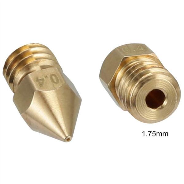 60 st 0,4 mm MK8 3D-skrivarmunstycke för Anet A8 MK8 -10 -10S S4 S5 3Pro 5