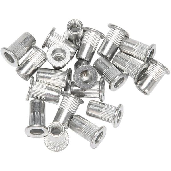 Aluminium Plate Nut Insert Nut Sølv Tone 20stk