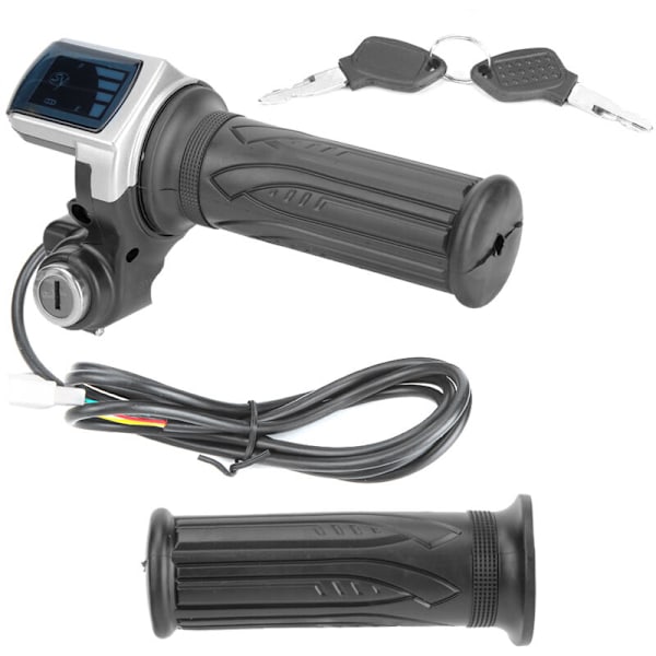 36V Halv Twist Throttle med LED Strømindikator Nøglelås til Elcykler Scootere