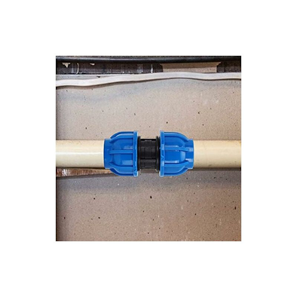 2 stk. PE-plast lige konnektor 32mm til 32mm vandrørsadapter lige fitting vandrørsfitting rørfittings