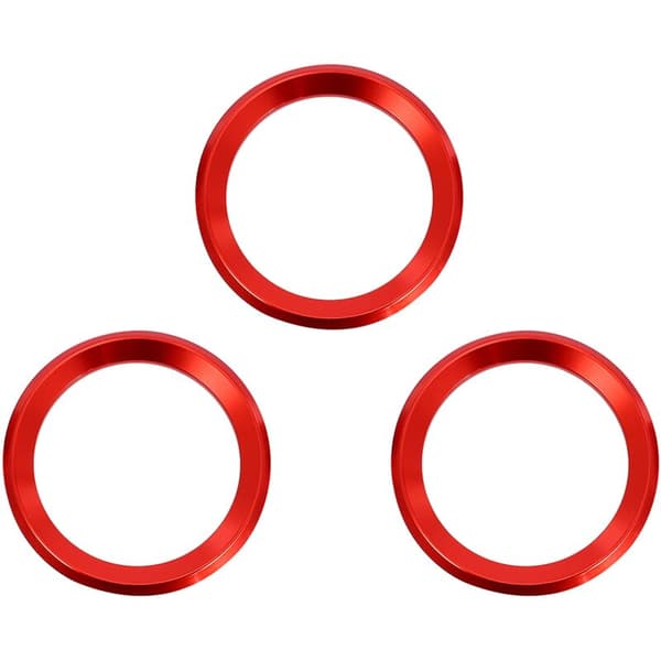 3 stk. rattdekselklistremer, rattmidtringdekorasjon for 3-serie X1 X3 X4 X5 E60 E36 E39 E46 E30 E90 (rød)