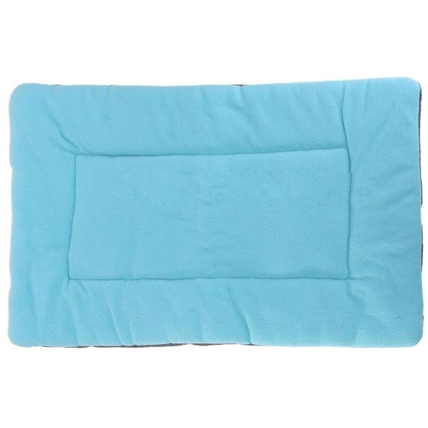 Mat Cushion Bed Sovefløjl Stof Hund Kat Dyr Kennel Hunde Seng Blå S