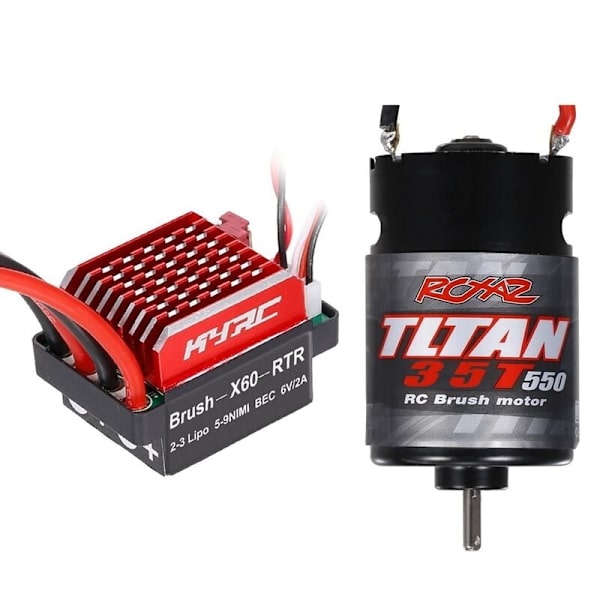 550 12T Harjattu moottori 60A ESC:llä 1/10 RC Crawler Axial SCX10 AXI03007 90046 TRX4 TRX6 Slash,4