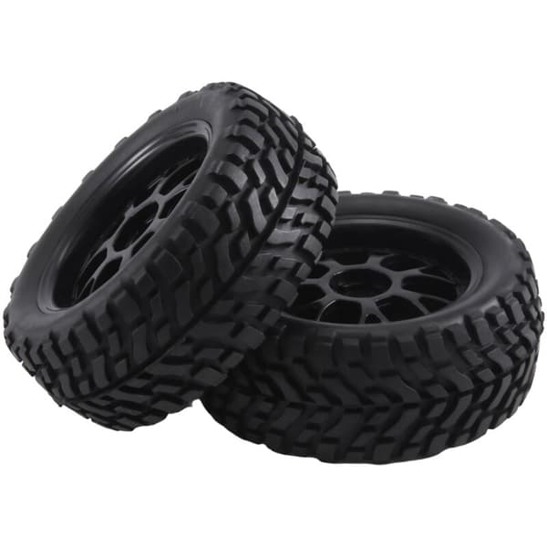 4 st 75 mm Universal Gummidäck Plastfälg för Alla 1/10 RC Rally Road Racing TT02 XV01