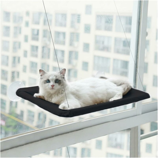 Kattvinduhammock Katt Hammock Søt Katt Hengekøyer Komfortable Solrike Vinduseter Støtte Lagring 20kg Sterk Katt Hammock Katt Seng Fôr Vindu Seng