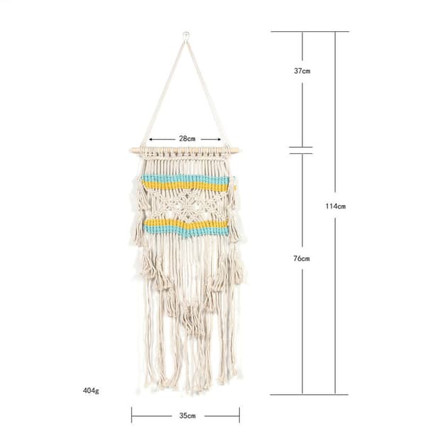 Macrame vävd väggbonad Boho Chic Bohemian geometrisk konstdekor Vacker lägenhet sovsal dekoration MS7276