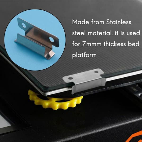 10 stk. 7 mm klemmer til 3 Pro seng, klemmer til 3 V2 3S 3D-printer opvarmet seng glasplade