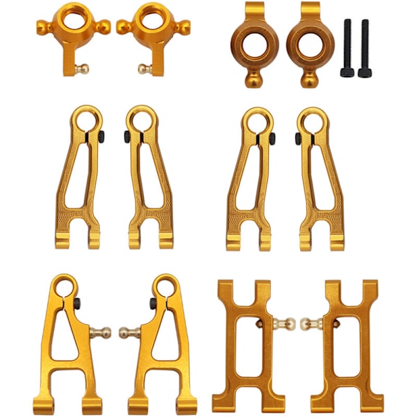 12Pcs Metal Upgrade Kit Swing Arm Hub Carrier for SG 1603 1604 SG1603 SG1604 1601 1602 1/16 RC Car, Yellow