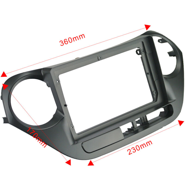 9 tuuman 2-DIN-auton kojelaudan kehys Radio Fascia Dash MP5 DVD-soitinsovitinpaneeli kaapelilla I10 2014-2017 LHD
