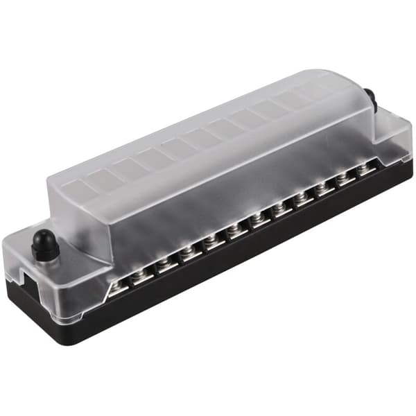 12-tie Fuse Box Blade Block Bracket with Nut Screw for Car Boat