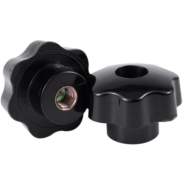 2 stk M10 muttere med én gjenge 50 mm plast stjernehode klemmehåndtak klemme
