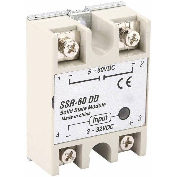 SSR-60DD Solid State Relé 60A Maskinkontroll DC-DC 3-32VDC til 5-110VDC Solid State-releer