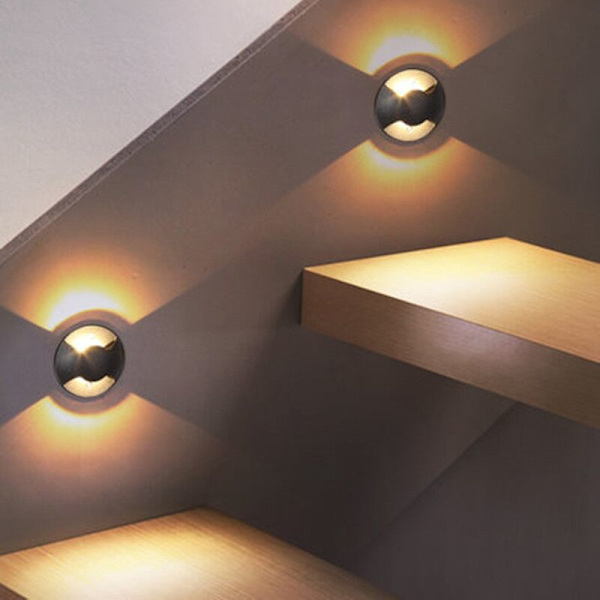 2W LED ulkoseinään upotettava maavalaisin IP68 AC85-260V DC12V ulkoseinään upotettava nurmikko puutarhavalaisin valot