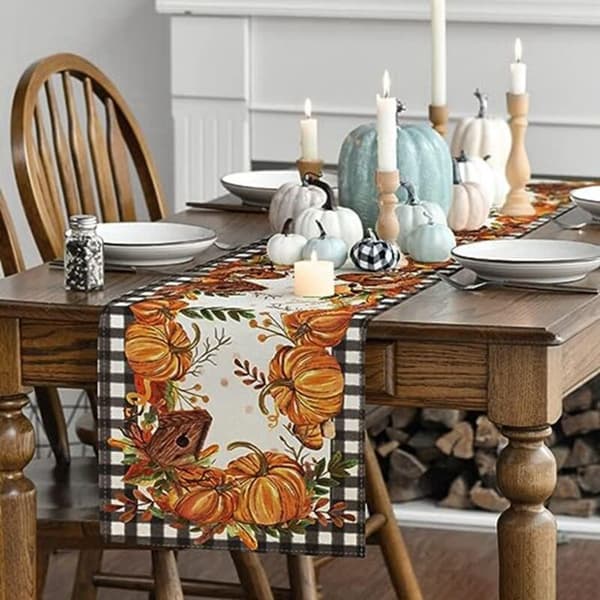 Høst Thanksgiving-duk, bord, borddekorasjon, fest, høst høst stil