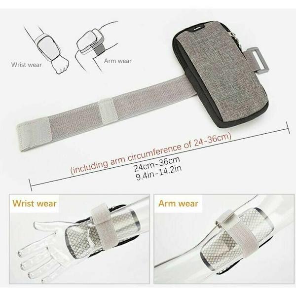 Utendørs sportsarmbånd vanntett sportsarmbånd telefonarmbånd armbånd telefonholder telefondeksel passer 5,5 tommer