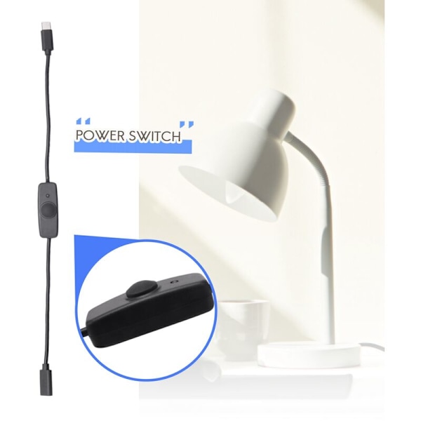 USB-C-virtakytkin, jossa urosmerkkivalon USB-C-jatkokaapelikytkin 4B:lle
