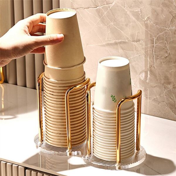 2X Pappersmuggdispenser Mugghållare Organiseringsförvaring för Munsköljkoppshållare, 23X13cm A