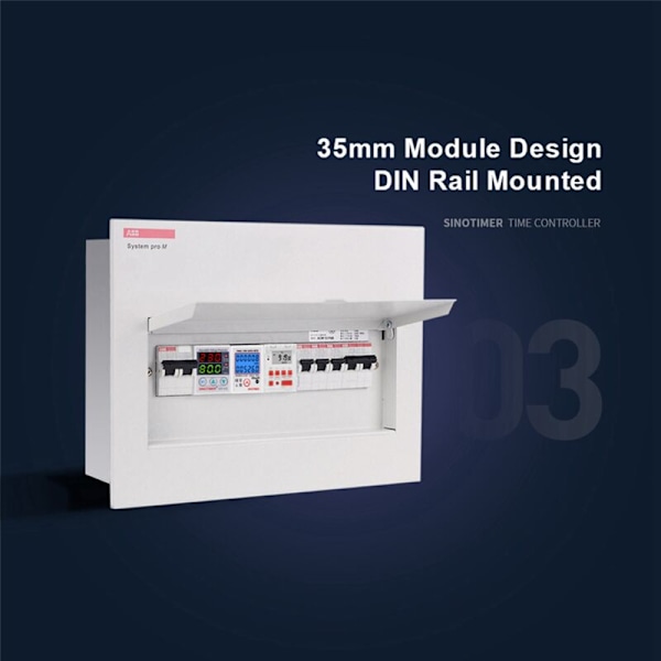 4X TM919A-2 Programmerbar Digital Timer Reléstyring AC 220V 16A DIN Skinne