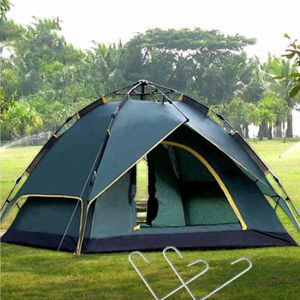 Tunga Galvaniserade J-Armeringsankare - För Markiser, Pergolor, Slott, Tält, Trampoliner, Hopp, Camping, Fotbollsmål - 4-pack