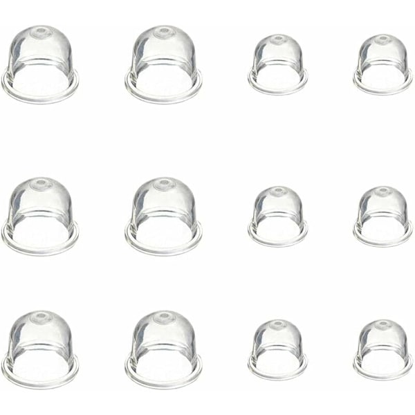 12 kpl Kaasuttimen Primer-Pump-Polttimoita 19 mm ja 22 mm Polttimo Pump Primer Kaasuttimen Tarvikkeet Pensaskoneelle Ketjusahalle Puhaltimelle Trimmerille