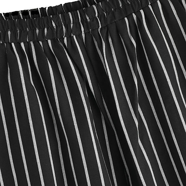 Dam Casual Elastisk Midja Byxor för Damer Ankel Längd Pennbyxor Morot Byxor Kontor Harem Byxor Svart XXL