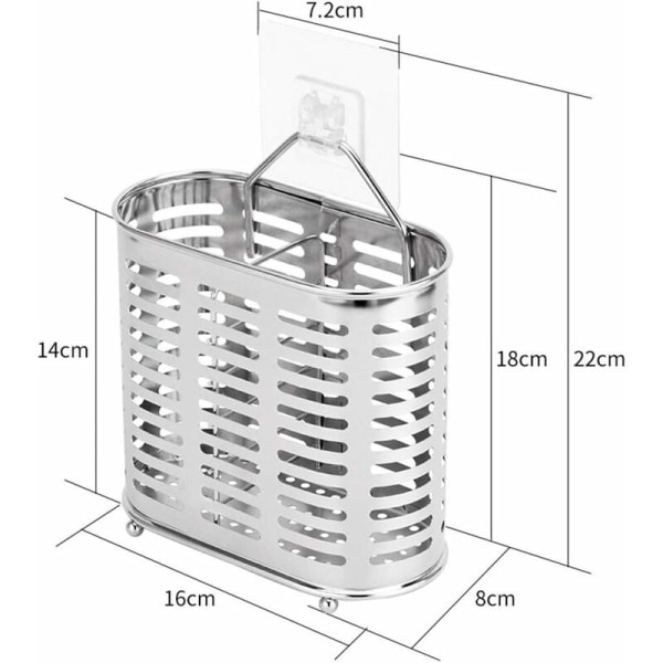 Ruostumattomasta teräksestä valmistettu syömäpuikkojen pidike, astianpesukoneen kuivausteline, ruokailuvälineteline -