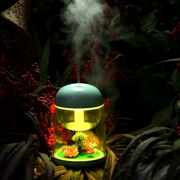 Mini Transparent Mikro-Landskab Luftfugter Luft Sprayer Luftrenser Aroma Diffuser Farverig Natlampe til Hjem Kontor