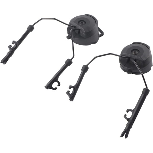 Earmor, Taktisk Hjelm Skinne Suspensjon Hjelm Brakett, 2 stk Plast + Stål Hjelm Bue Adapter Hjelm Brakett Jakt Ørepropper Venstre Og Høyre Side A