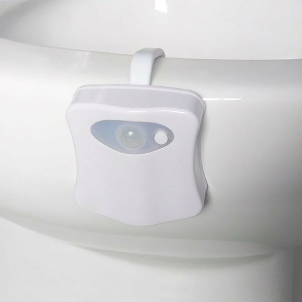 LED Toalettlampa Nattlampa, Energisparande, 8 Färger Ändras, PIR Rörelsesensor Belysning Passar Alla Toalettsitsar/Badrum-