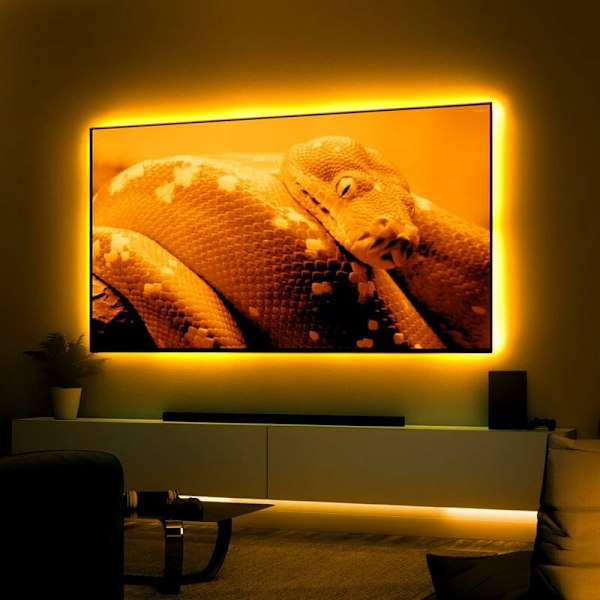 COB TV LED-remsa 3m, 12V USB-dimmer COB-ljusremsa 3000K varmvit TV-bakgrundsbelysning CRI90+ 1440LEDs LED-linjär belysning för TV-bakgrundsbelysning PC sovrum kök