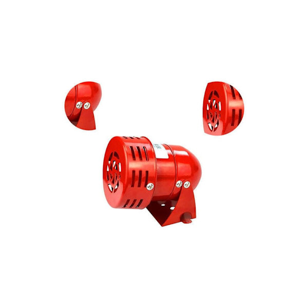 Sirene Alarm 220V Kraftig Udendørs Sirene Alarm 120dB Rød Motor Wire Sirne Metal Horn Industri Båd Alarm Ruikalucky,