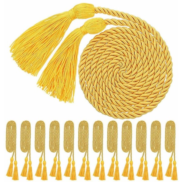 Guld Hedersrep 12 Stycken Graduation Tassel Hedersrep för Utexaminerade och Studenter (Guld)