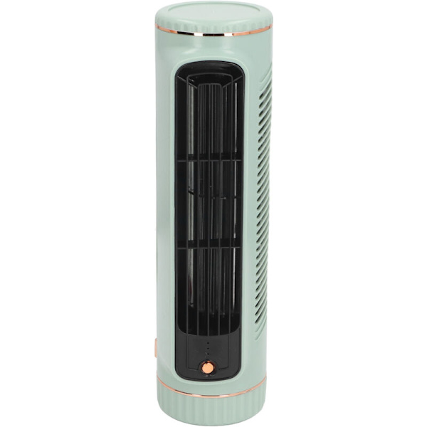 Bladeløs Bordkøleventilator, 3 Hastigheder, Stille, Genopladelig, til Soveværelse, Kontor, Udendørs, Grøn
