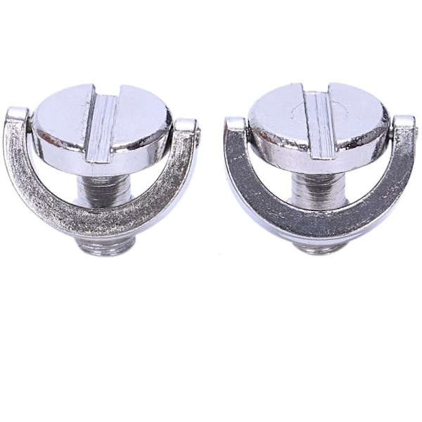 1/4 tum D-ring kamera frigöringsskruv stativ skruvadapter anslut DSLR-kamera tillbehör - 2-pack