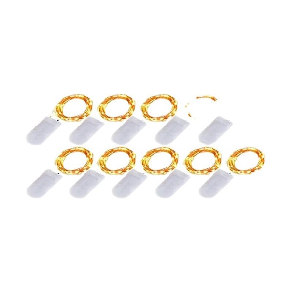 Batteridrevne Fe-lyskæder 2m Lysende Kobbertråd 20 Mini LED til Indendørs Miniature Girlandelys Soveværelse Spejl Glødetråd Miniature Gran Christma