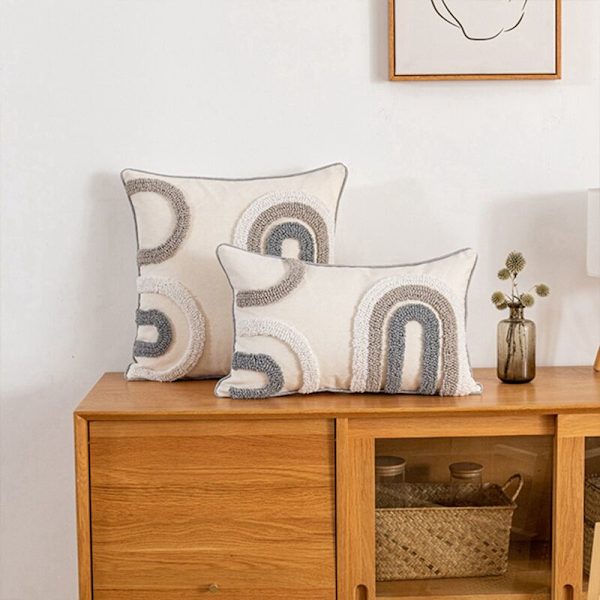 Nordisk Bohem-stil Sofa Dekorativ Putetrekk Polstring Broderte Kvast Putetrekk Romdekor-1
