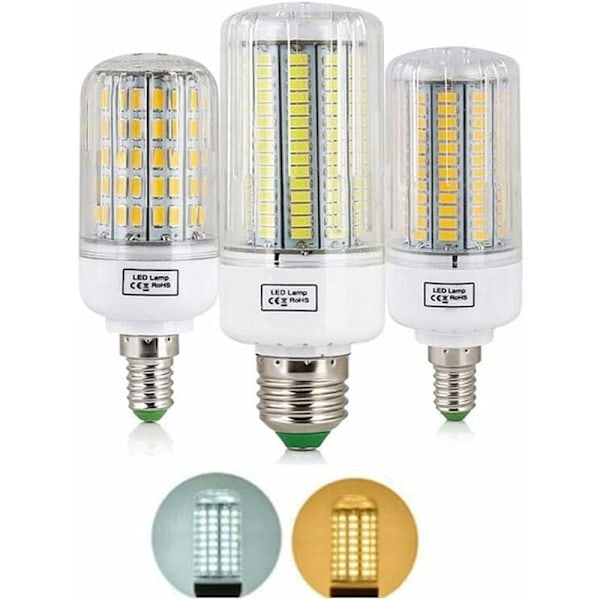 JiuRui LED-lampor E27 E14 Nya 5730 SMD LED Majslampor AC220V 7W 12W 15W 20W 25W Hög Energibesparing Glödlampa för Hembelysning