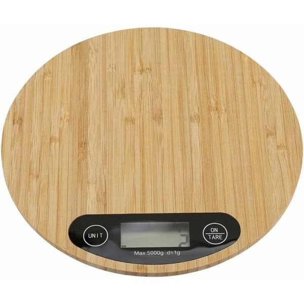Bambus køkkenvægt 5 kg/1g digital madvægt med høj præcision