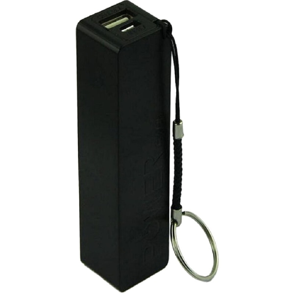 18650 External Backup Battery Charger with Master Key Chain (Black)