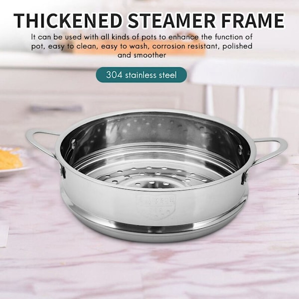 18Cm 304 Rustfritt Stål Fortykkende Dobbel Øre Damper Elektrisk Komfyr Matchende Elektrisk Komfyr Damp Damper Ramme Dampet Dumpling